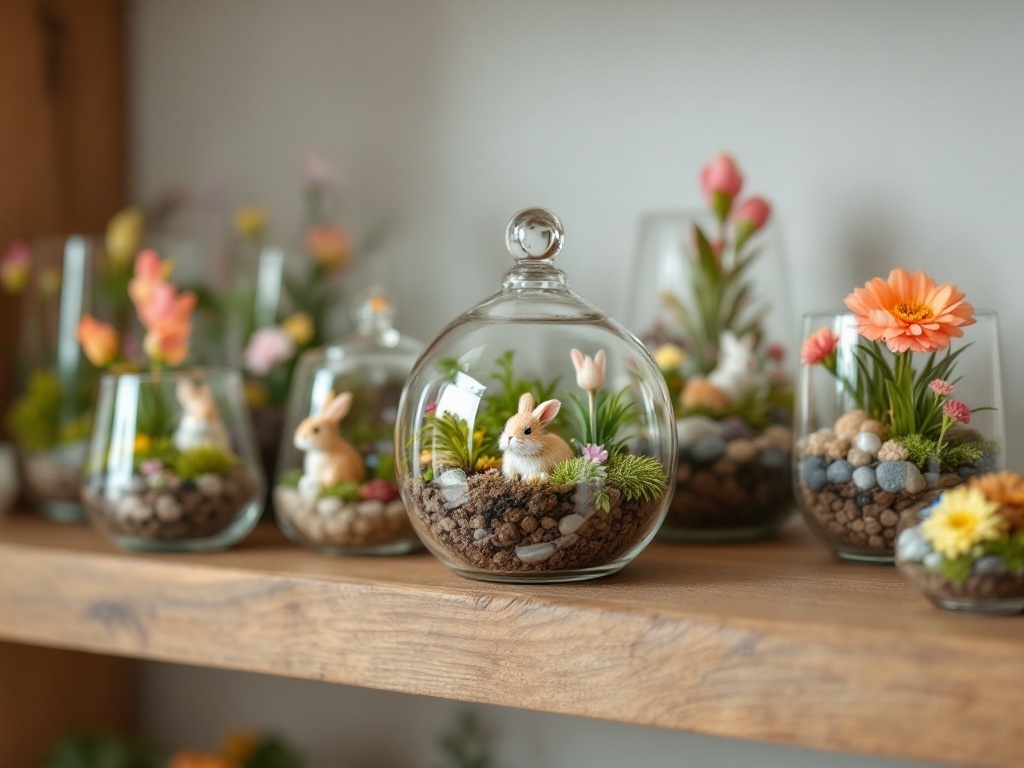 Miniature Bunny Garden Terrariums